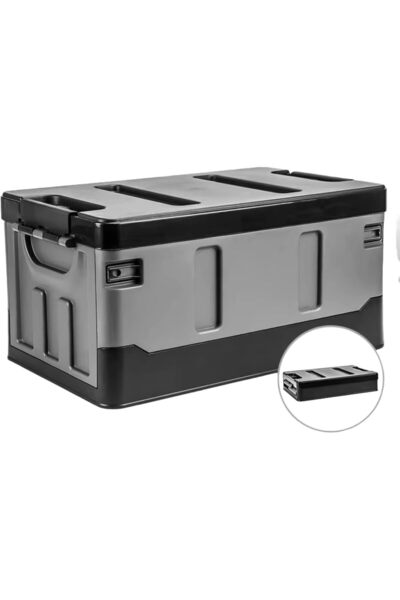 AutoFamily صندوق تخزين بلاستيكي للتخييم الخارجي من AUTO FAMILY بسعة 35 لترًا،...