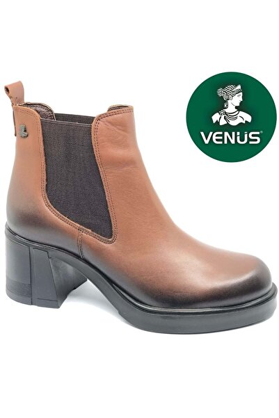 Venüs Amare Genuine Leather Non-Slip Sole Orthopedic Women's Boots Taba