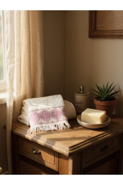 Özdilek Encre Fringed Hand-Face Towel 50×90 cm