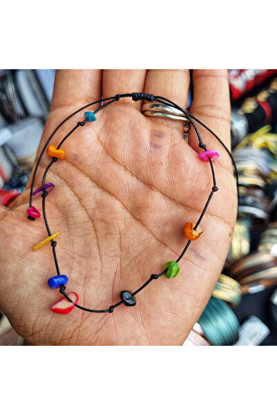 Wild Bracelets Anklet with multi-colored semi-precious stones