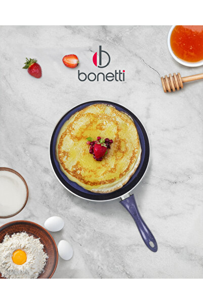 Bonetti Granit 30 Cm Krep Tavası Mor | Yanmaz Yapışmaz Gözleme Tavası |