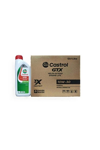 CASTROL زيت محرك كاسترول GTX10W30 – صنع في المملكة العربية السعودية (كرتون 12 عبوة * 1 لتر )
