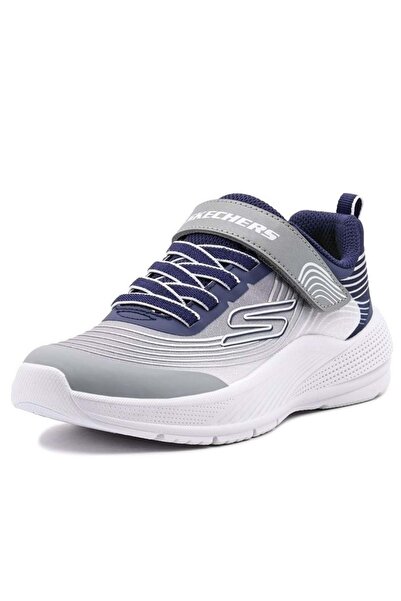 SKECHERS Microspec Advance 403926L Ortopedik Çocuk Spor Ayakkabı GRİ
