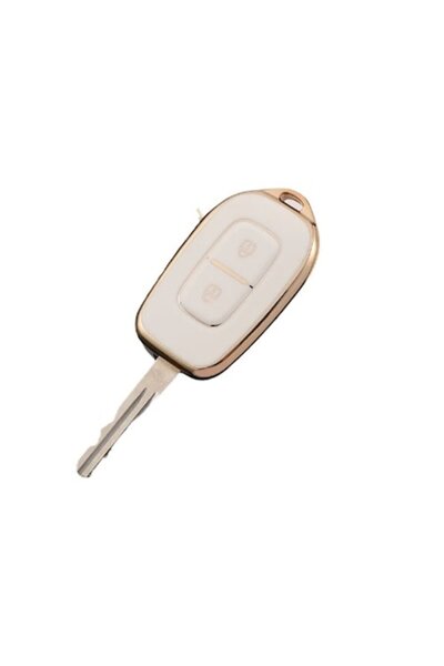 OEM Husă cheie albă pentru mașini Renault cu 2 butoane