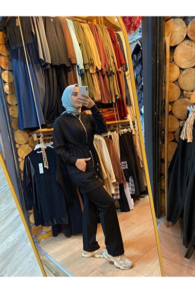 DİVİNE LİNE Kapüşonlu Beli Bağcıklı Eşofman Takımı