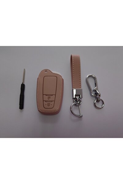 VTH Husă cheie pentru Toyota Prius Camry Corolla C-HR CHR RAV4 Prado, 2 butoane, roz