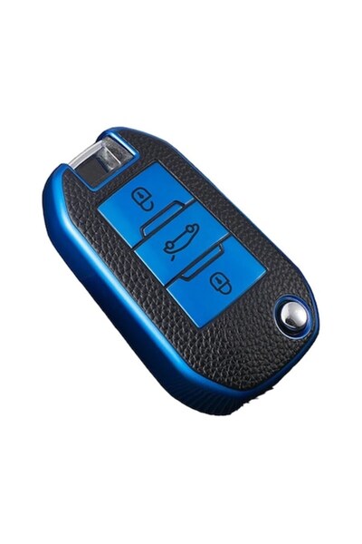 OEM Husă cheie cu inserții din piele pentru Peugeot și Citroën