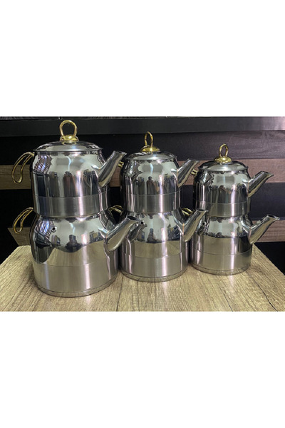 Yıldız çelik Filinta Indüksiyon Taban Goldkulp Mini Boy Çelik Çaydanlık 2,25 lt