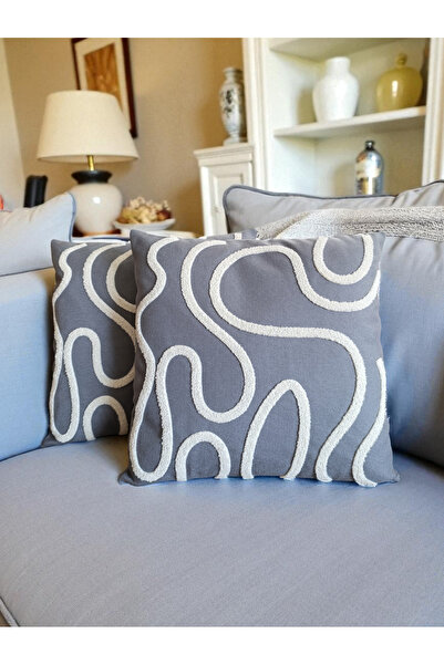 nunuteks evinizi renklendirin Bohemian Style Punch Embroidered Throw Pillow C...