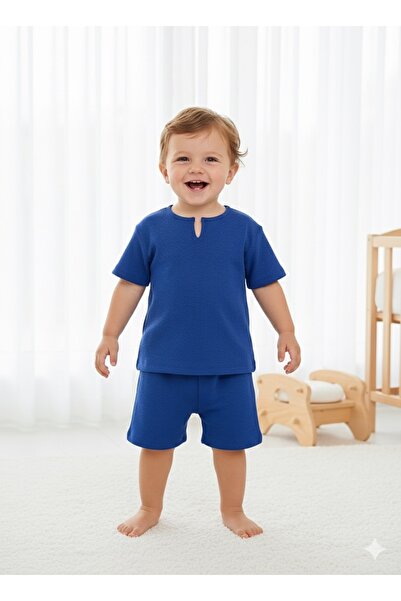 BAHNUR UNiSEX ERKEK KIZ BEBEK ÇOCUK WAFFLE ALT ÜST TAKIM
