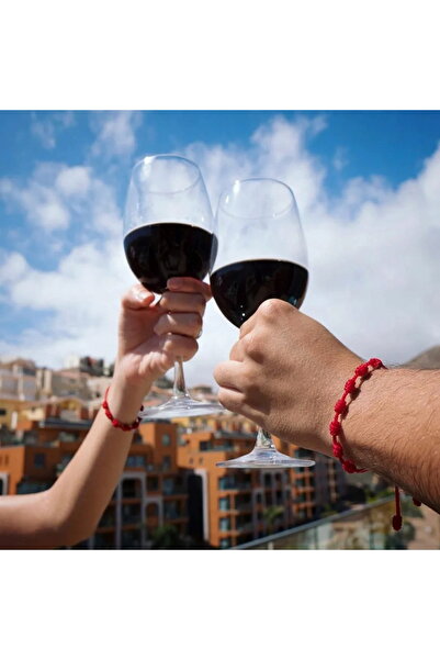 Wild Bracelets Bratara reglabila adulti/copii, cu noduri Tibetane, snur rosu intens