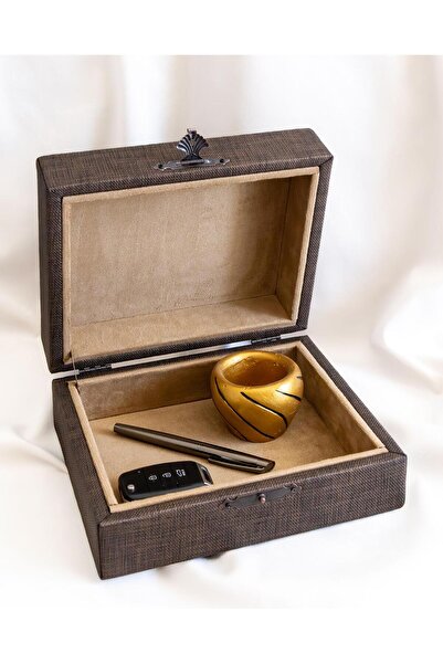 Shansora Design صندوق متعدد الأغراض مغطى بالجلد الصناعي