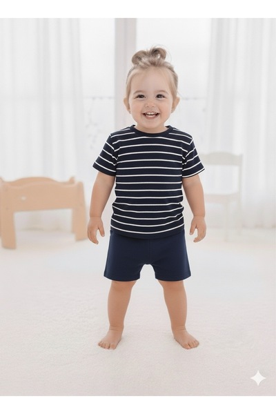 BAHNUR MAVi ERKEK KIZ UNiSEX ÇOCUK BEBEK Tişört ÜST