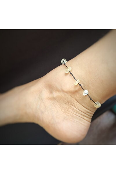 Wild Bracelets Foot bracelet with semi-precious stones, citrine