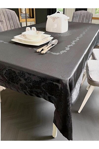 LİMAY مفرش طاولة من قماش تيفلون - قماش خاص مقاوم للماء باللون الذهبي - مظهر د...