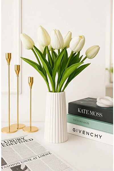 Lemonhouse Διακοσμητικό βάζο σε σκανδιναβικό μποημικό στυλ με ρίγες 20 εκ