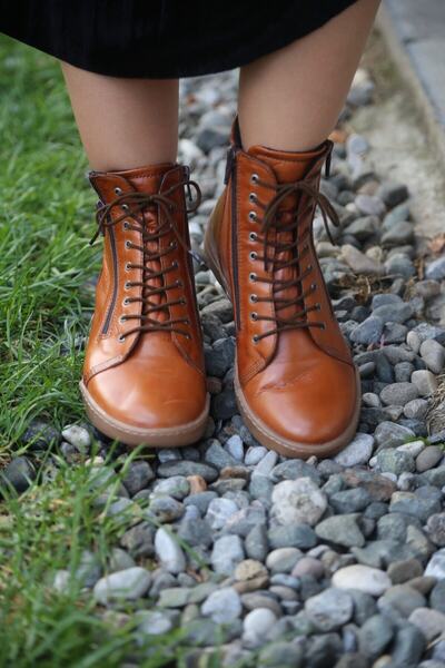 İNZE AYAKKABI Hnědé boty z pravé kůže - Název modelu: Chicago