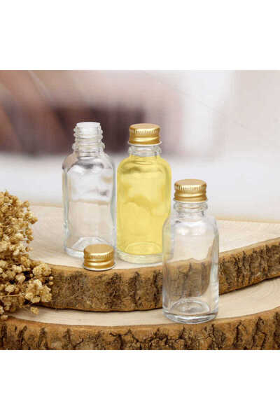 junibeliw 6 pieces 50 ml ginger shot bottle glass bottle with gold cap cologne fragrance ornament small glass bottle 6x50ml