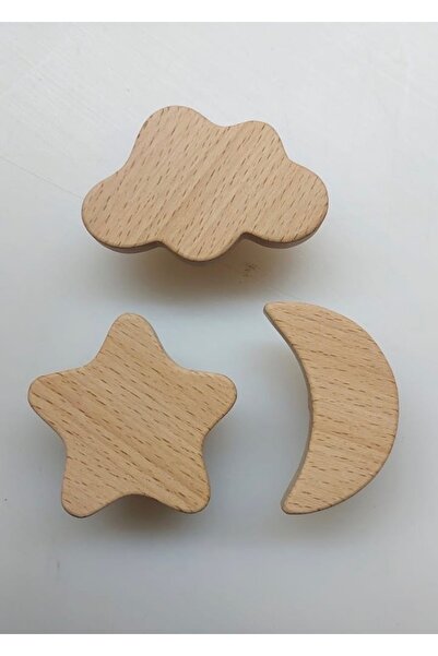 afralya home 3 Adet Çocuk Odası Ahşap Figürlü Çekmece/dolap Kulpu, Figürlü Yı...