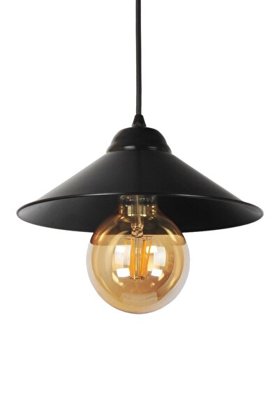 VENON Aydınlatma Hüma Tekli Siyah Sarı Patine Avize