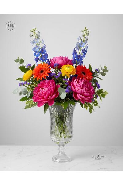 Paşabahçe EL İŞÇİLİĞİ KESME DEKOR CAM VAZO