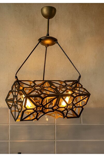 VENON Alperim Güven Avize Alkız 2 Li Kasa Siyah Sarı Avize 0051407