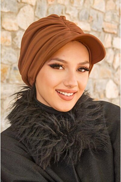 Aişe tesettür Brown Caramel Hat - With Band