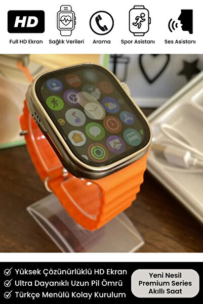Noriyen Yeni Nesil 4 Kordonlu Premium Model Spor ve Sağlık Sensörlü iOS Android Uyumlu Akıllı Saat