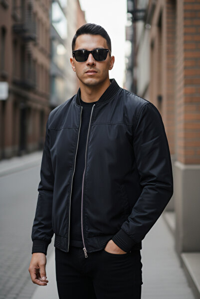 MOVENTO Jachetă Nova din material strălucitor pentru bărbați