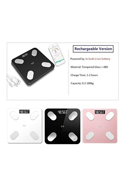 Generic USB Rechargeable Smart Electronic Bluetooth Body Fat Scale