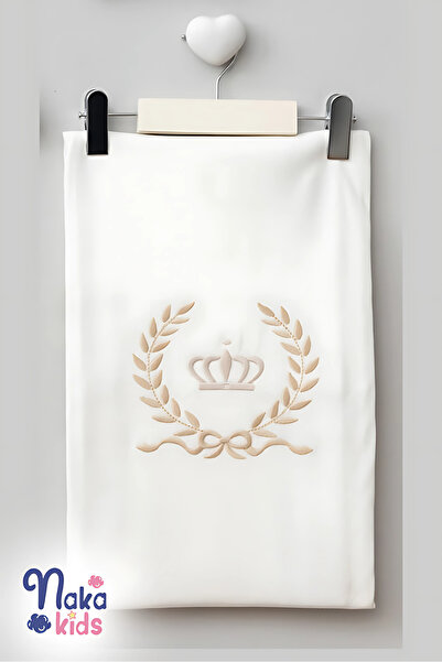 Naka Concept 100% Cotton Baby Boy 3-Piece Hospital Discharge Set – Hat, Overalls and Blanket – Crown Embroidered