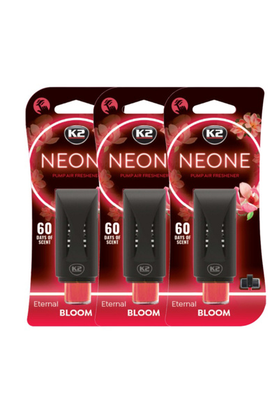 K2 Pachet 3 x Odorizant auto grila ventilatie Puf-Puf Neone Eternal Bloom