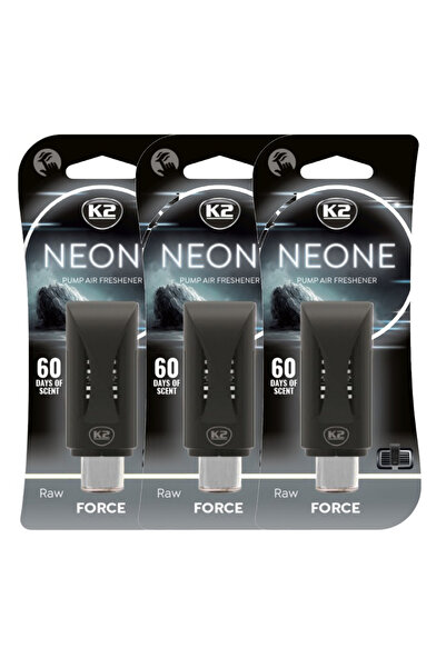 K2 Pachet 3 x Odorizant auto grila ventilatie Puf-Puf Neone Raw Force