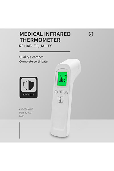 Choice مخزون احتياطي طبي منزلي، مقياس حرارة رقمي بدون تلامس، شاشة LCD، للأطفا...