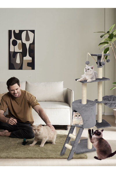 KidLe Cat Tree Large Cat Climbing Frame Cat Nest