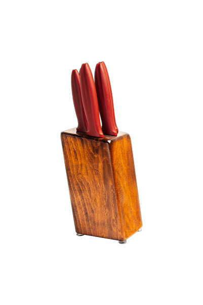 PİRGE "high Quality Stainless Steel Knife Set With Wooden Stand"5 Pcs. / 46032