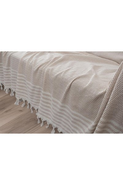 home zade home Beige Hand Tied Sofa & Sofa Bed Cover