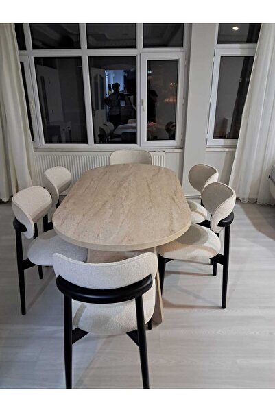 KARMOB Bohem Oval Salon Yemek masası (sadece masa)