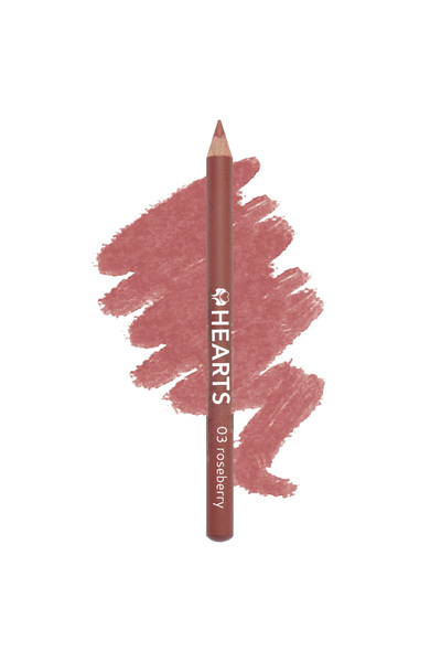 Hearts قلم تحديد الشفاه من هارتس محدد شفاه روز بيري Lip Liner Rose Berry 03