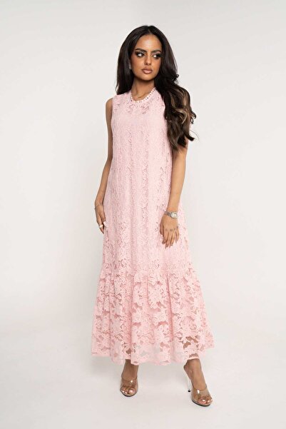 mica فستان ميدي مزين بالزهور مع حافة واسعة للنساء