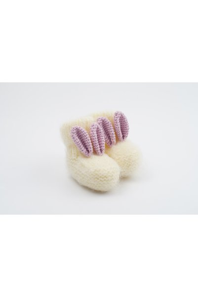 CAPELLA TOYS Newborn Gift Soft Cute Rabbit Ear Handmade Baby Booties 0-3 Months