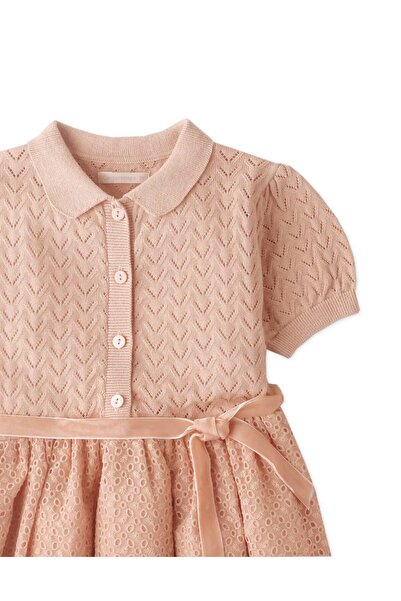 Gingersnaps Girls' Dress with Buttons and Waist Belt