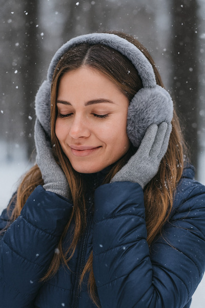 TOYFEST Λούτρινα μαλακά ρυθμιζόμενα προστατευτικά ακουστικά