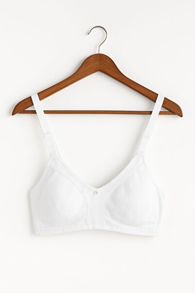 enmodaiçgiyim Безшовний жіночий бюстгальтер з тканини джерсі - білий