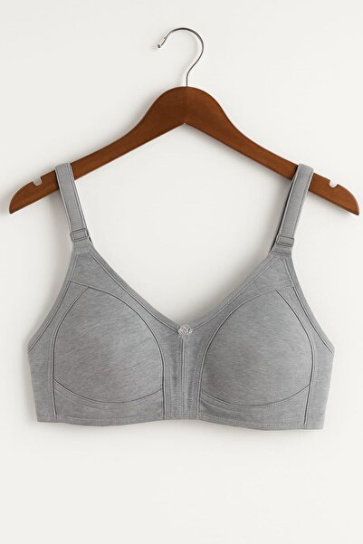 enmodaiçgiyim Сірий безшовний бюстгальтер з еластичною стрічкою