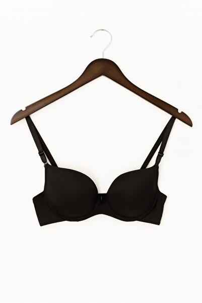 enmodaiçgiyim Sutien negru pentru femei fără căptușeală - Model de sutien confortabil pentru zi cu zi