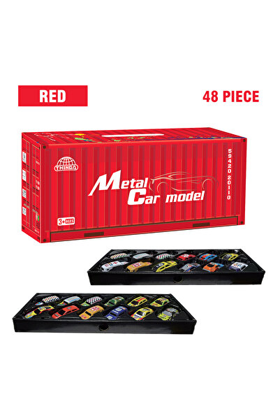 Choice سيارات سباق صغيرة معدنية حمراء اللون، مقاس 10/30/48، تعمل بالسحب للخلف...