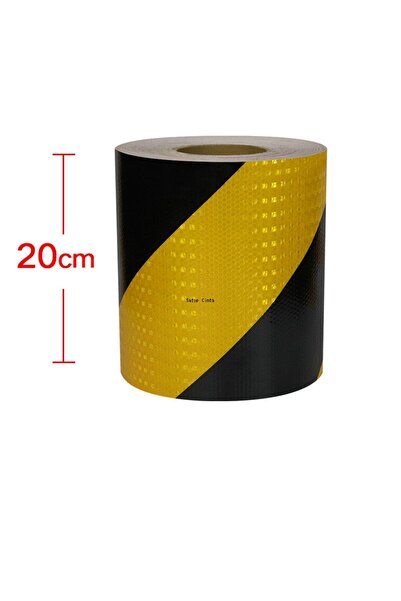 Choice Yellow-Blacke-20cm 5cm/10cm/15cm/20cm*5M Reflective Tape Twill Yellow-Black Waterproof Adhesive Safe