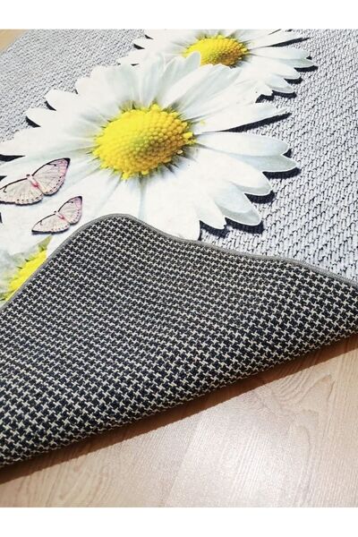 Ardizayn Daisy 70x120cm Organic Cotton Woven Base, Non-Spill, Washable Bathroom Rug