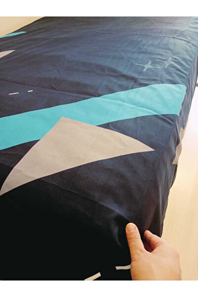 Ardizayn Dark Blue, Kadife Kumaş, Dijital Baskılı, Çocuk, Genç Yatak Örtüsü Takımı - 140x220 Cm